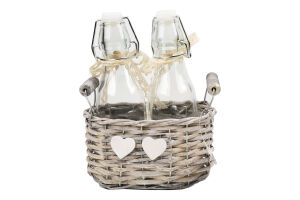 Набір пляшок з криш у кошику 3шт GSB10166 Оффтоп