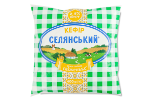 Кефір 2.5% Селянський м/у 400г