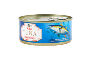Тунець цілий у власному соку Alba Food з/б 150г