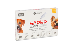 Краплі д/собак Бар"єр ультра 4*0,5мл Продукт