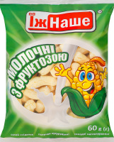 Палички кукурудзяні солодкі неглазуровані Молочні з фруктозою ЇжНаше м/у 60г