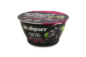 Йогурт 1% високобілковий по-ісландськи з фруктовим наповнювачем Чорна смородина-м'ята Skyr На здоров'я ст 150г