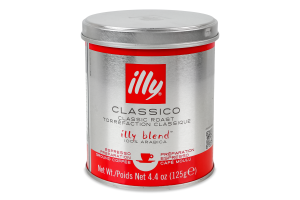 Кава натуральна мелена середнє обсмаження Classico Illy з/б 125г