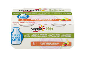 Yoplait Kids Low Fat Yogurt Mickey Mouse Clubhouse Strawberry Banana