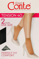 Носки женские Conte elegant Tension 40den 23-25 nero 2пары