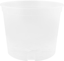 Вазон д/квітів дренажний прозорий 25*20см Алеана