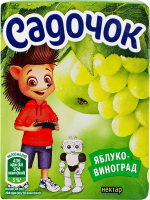 Нектар освітлений пастеризований Яблуко-виноград Садочок т/п 200мл