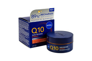 Крем проти зморщок нічний для стомленої та тьмяної шкіри Відновлення сяйва Енергія Q10 Nivea 50мл