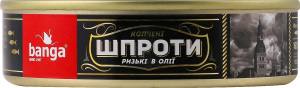 Шпроты копчёные в масле стерилизованные Banga ж/б 160г