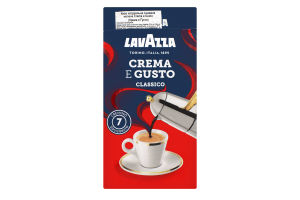 Кофе натуральный жареный молотый Crema e Gusto Classico Lavazza в/у 250г