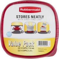 Rubbermaid Tupperwear Stores Neatly with Easy Find Lids - 3 CT