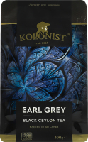 Чай черный цейлонский с бергамотом Earl Grey Kolonist в/с м/у 100г