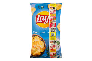 Чипсы картофельные Сметана и зелень Lay's м/у 120г