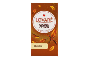 Чай черный байховый мелкий Golden Ceylon Lovare к/у 24х2г