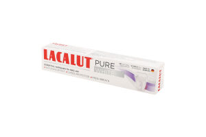 Паста зубная для природно белых и крепких зубов Pure White Lacalut 75мл