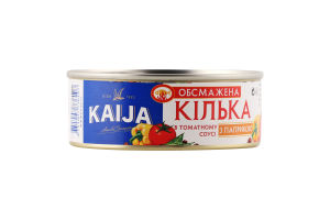 Килька обжаренная в томатном соусе с паприкой Kaija ж/б 240г