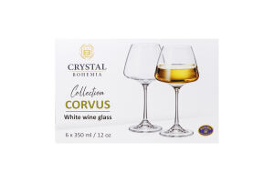 Келих д/вина Corvus 350мл 6шт Bohemia
