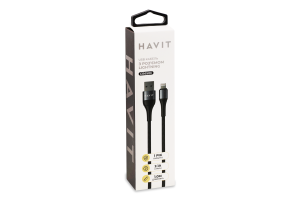 Кабель Lightning 2,1A чорний 1м Havit