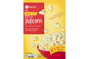 SE Grocers Naturally Flavored Snack Size Butter Popcorn - 10 CT