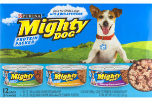 Purina Mighty Dog Food For Small Dogs Variety Pack - 12 CT