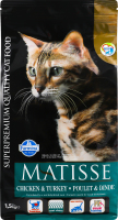 Корм д/кішок Матісс з куркою та індичкою сухий 1,5кг Фарміна