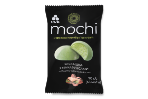 Мороженое пломбир Фисташка с макарунсами Mochi Rud м/у 50г