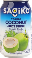 Напиток молодого кокоса с мякотью Sagiko ж/б 320мл