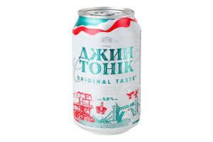 Напій слабоалкогольний 0.33л 8% сильногазований Джин Тонік Оболонь з/б