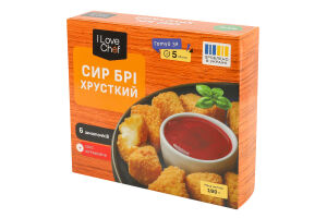 Сыр в панировке хрустящий Бри 0.16кг + соус Клюква 0.03кг I Love Chef к/у 0.19кг