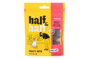 Лакомство для взрослых котов с говядиной Meaty bits Premium Half&Half д/п 50г