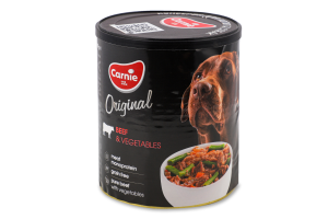 Корм д/дорослих собак Original Mono Protein Яловичина з овочами 800г ж/б Carnie