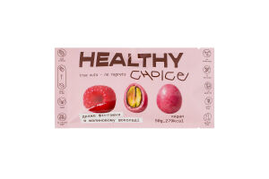 Драже фисташка в малиновом шоколаде Healthy Choice м/у 50г