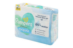 Детские Влажные Салфетки Pampers Harmonie Aqua 4 Упаковок = 192 Влажных Салфеток