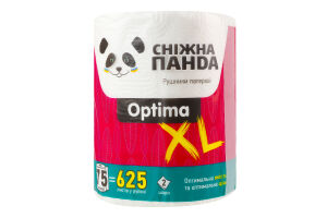 Полотенца бумажные 2-х слойные 625 листов Optima XL Сніжна Панда 1шт