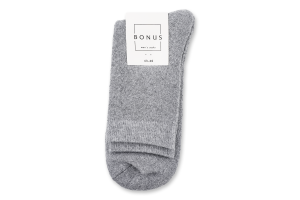 Шкарпетки чоловічі сірі махра класичні р.27-29 Bonus