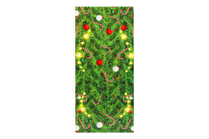 Ялинка штучна лита засніжена з кульками 0,4м 2645