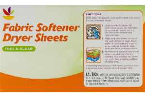 Ahold Fabric Softener Dryer Sheets Free & Clear - 40 CT