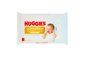 Серветки вологі дитячі Sensitive Extra care Huggies 48шт