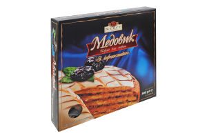 Коржі для торта медові випечені з чорносливом Медовик Merci Cake к/у 500г