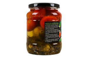 Овочі мариновані слабокислі стерилізовані Преміум Natur Bravo c/б 670г