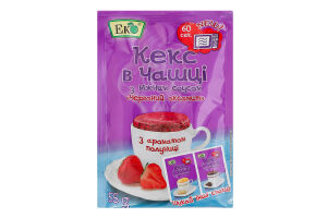 Концентрат сухий з ароматом полуниці Червоний оксамит Кекс у чашці Еко м/у 55г