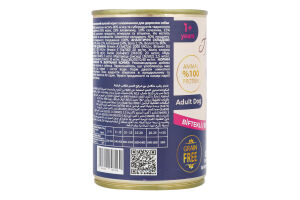 Корм д/дорослих собак з яловичиною 400г ж/б How Meow