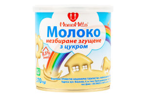 Молоко сгущенное 8.5% цельное с сахаром Mama Milla ж/б 370г