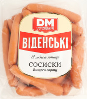Сосиски з м'яса птиці Віденські Дніпровський м'ясокомбінат в/с кг