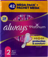 Прокладки гігієнічні ароматизовані Super Platinum Always 42шт