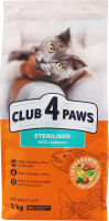 Корм д/дорослих стерилізованих котів Premium з лососем сухий 2кг Club 4 Paws