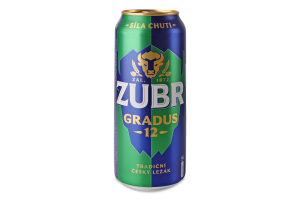 Пиво 0.5л 5.2% светлое фильтрованное пастеризованное Gradus Zubr ж/б