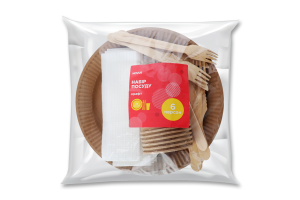 Набір посуду папер.Novus 6 персон кругл