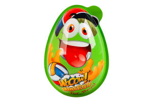 Яйцо пластиковое для мальчика с конфетами и сюрпризом Mini egg Wooow п/у 30г в ассорт
