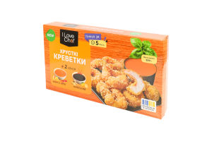 Креветки хрусткі 0.25кг + соуси 2x0.05кг I Love Chef к/у 0.35кг